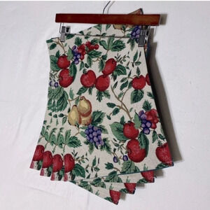 Vintage Cottagecore Fruit Tapestry Table Place  Mats X4